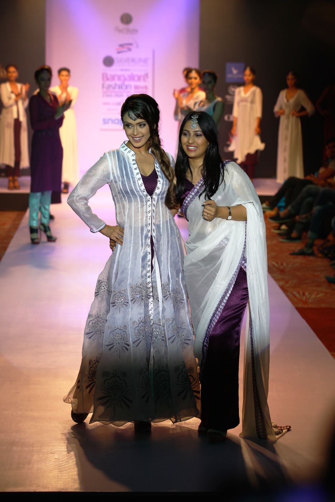 Priyal Bhardwaj with show stopper hrishita bhatt