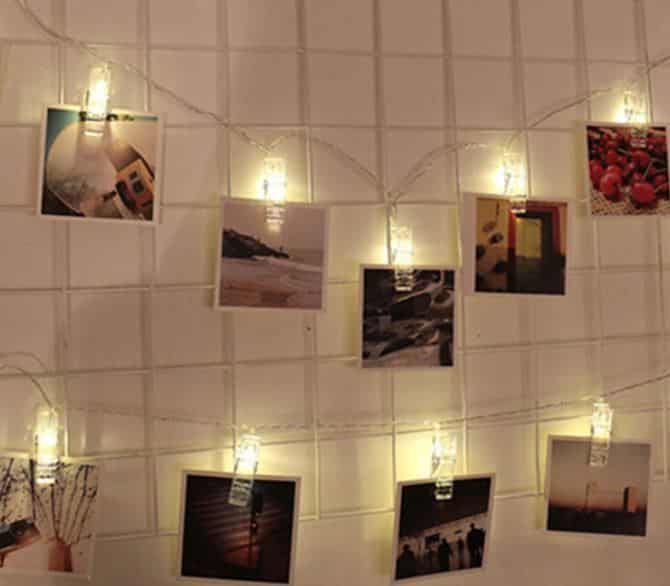 LED string photo clips