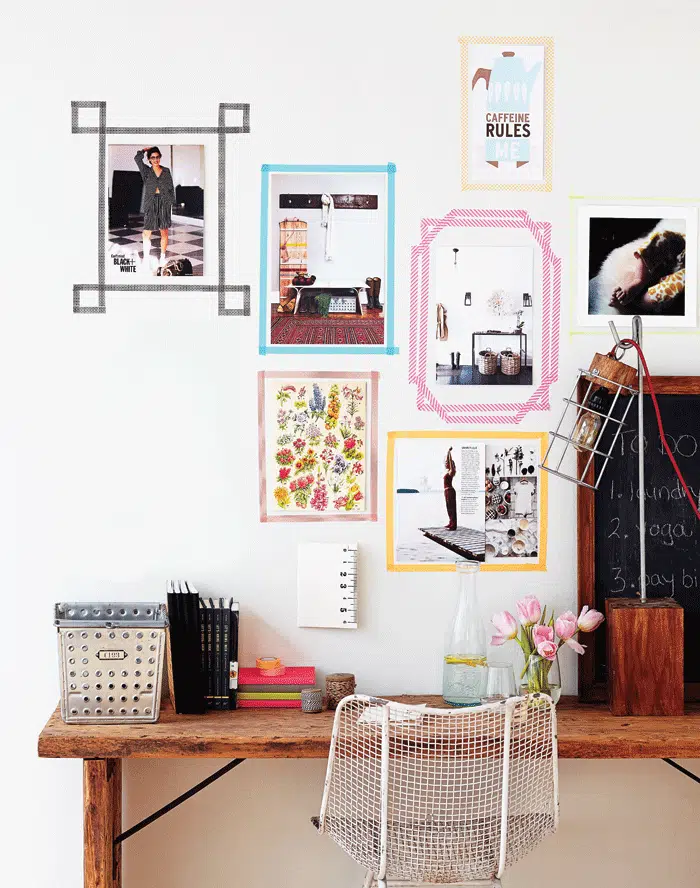 Washi tape frames